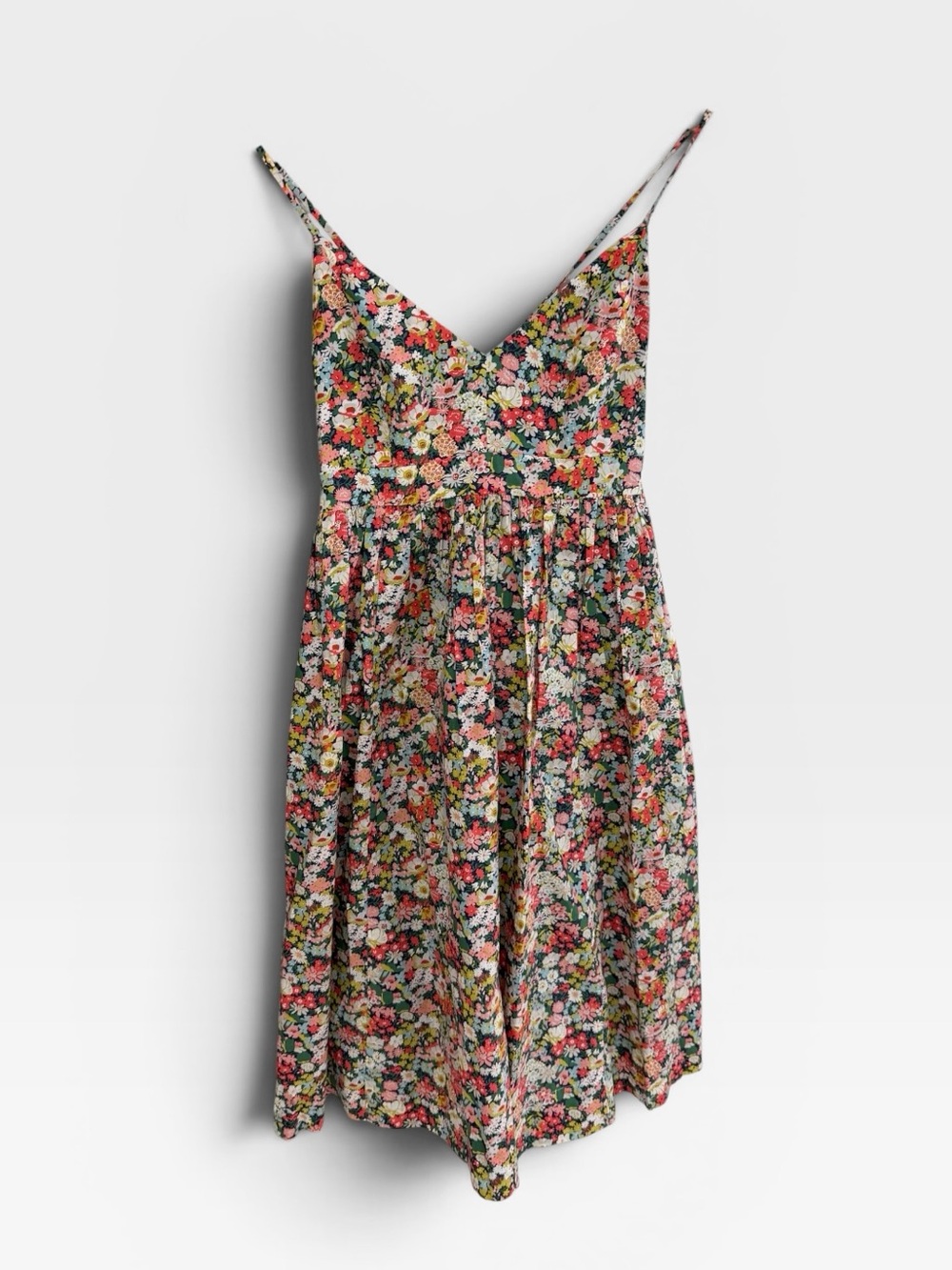 J Crew Liberty Fabric Women’s Midi Strap Floral Summer Dress Petite 12
